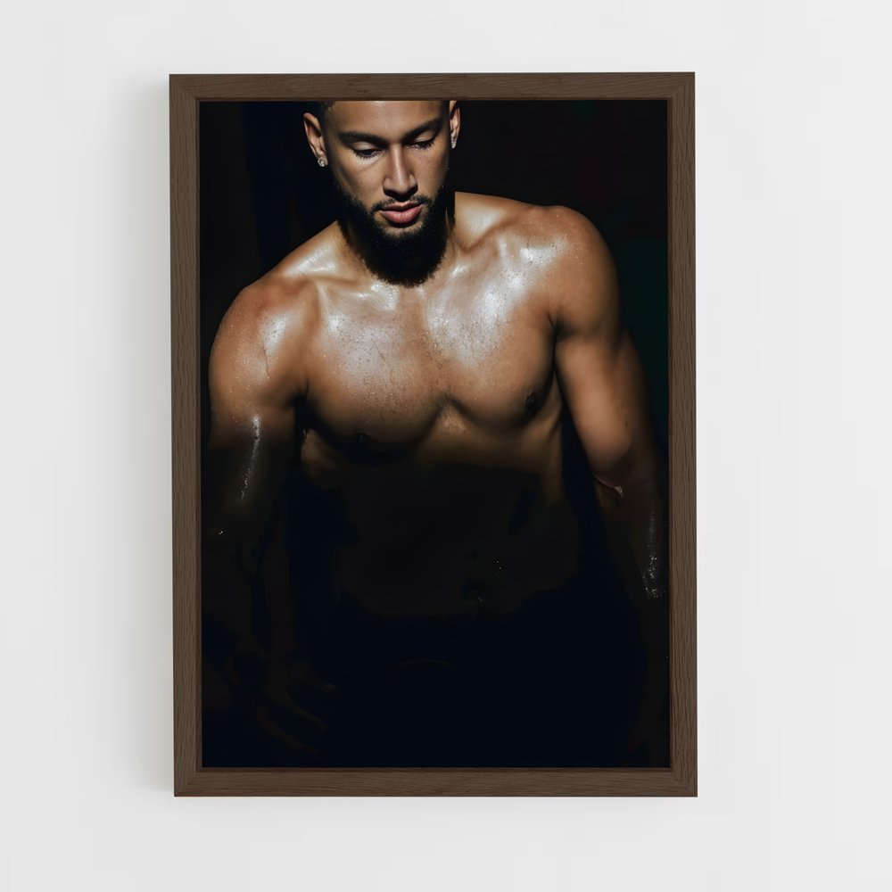 Poster L'Homme Sans Chemise – affiche Basketball (vue 5)